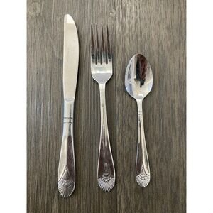 WinCo Famous Heavy Duty Silverware Knife, Spoon & Fork Set Stainless Steel Flat
